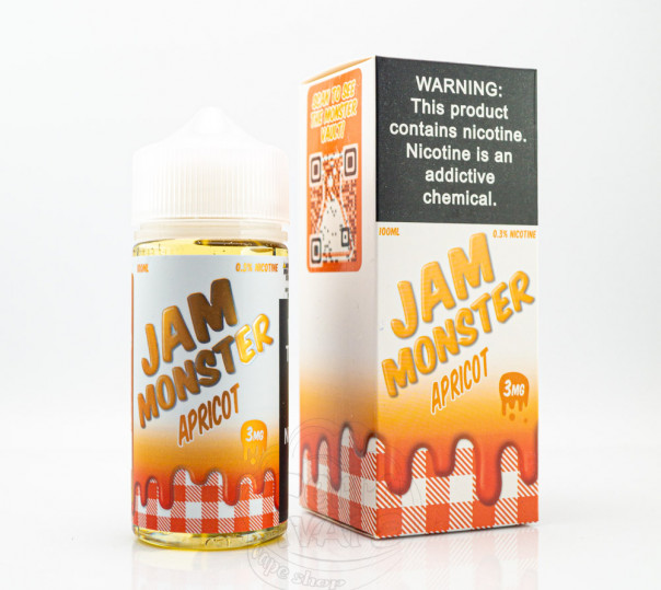 Жидкость Jam Monster Organic Apricot 100ml 3mg на органическом никотине со вкусом абрикосового джема