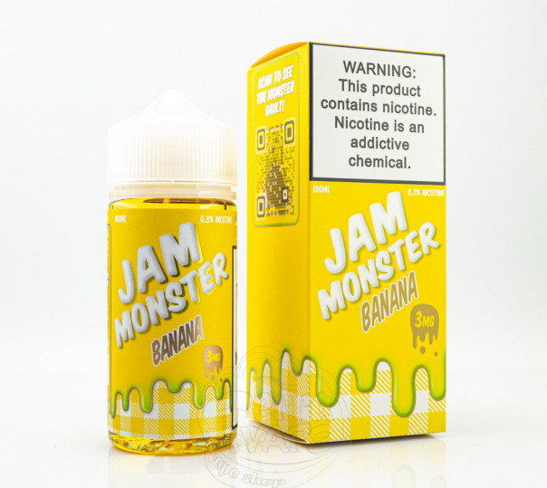 Жидкость Jam Monster Organic Banana 100ml 3mg на органическом никотине со вкусом бананового джема