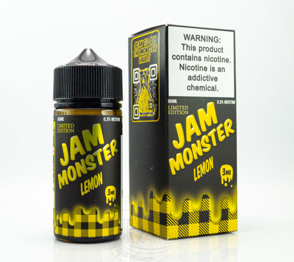 Рідина Jam Monster Organic Lemon 100ml 3mg на органічному нікотині зі смаком лимонного джему