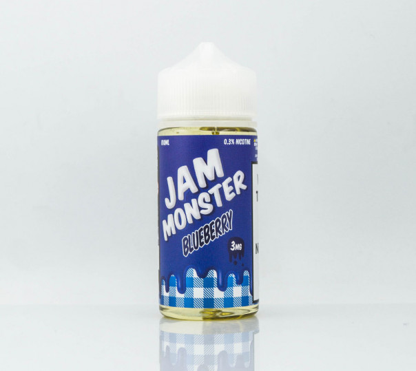 Жидкость Jam Monster Organic Blueberry 100ml 3mg на органическом никотине со вкусом черничного джема