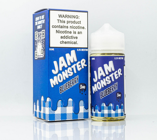 Жидкость Jam Monster Organic Blueberry 100ml 3mg на органическом никотине со вкусом черничного джема