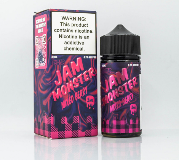 Жидкость Jam Monster Organic Mixed Berry 100ml 3mg на органическом никотине со вкусом ягодного джема