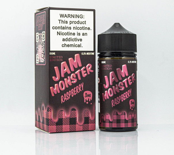 Жидкость Jam Monster Organic Raspberry 100ml 3mg на органическом никотине со вкусом малинового джема