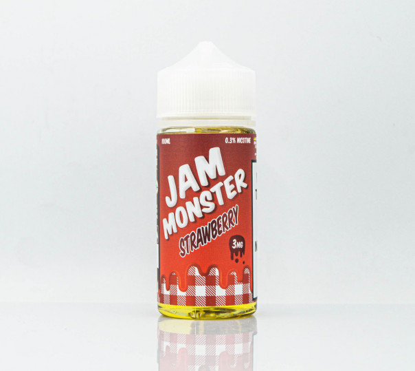 Рідина Jam Monster Organic Strawberry 100ml 3mg на органічному нікотині зі смаком полуничного джему