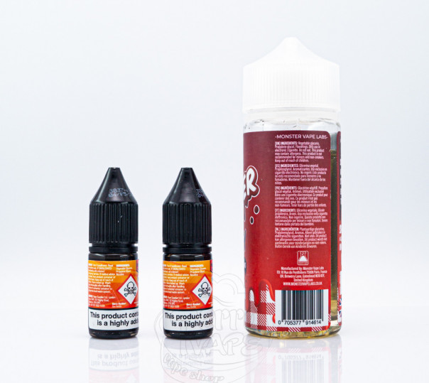 Рідина Jam Monster Organic Shortfill Strawberry 110ml 1.5mg на органічному нікотині зі смаком полуничного джему