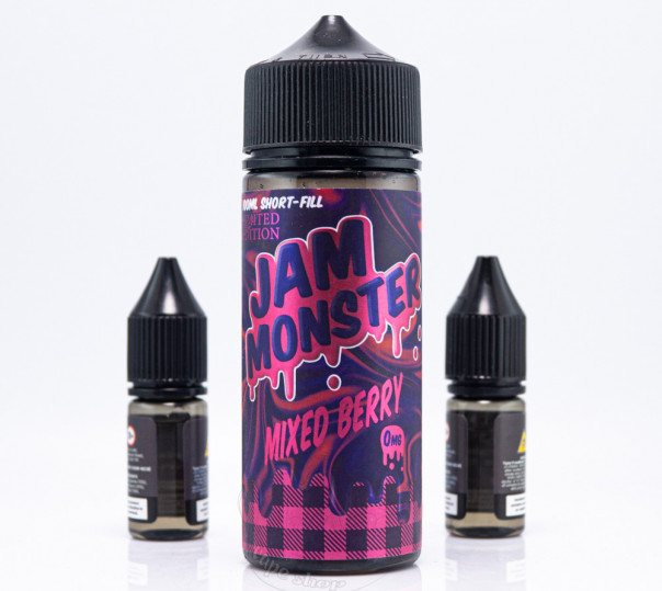 Рідина Jam Monster Organic Shortfill Mixed Berry 100ml 0mg без нікотину зі смаком ягідного джему