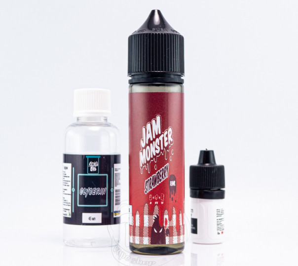 Рідина Jam Monster Organic Strawberry 60ml 3mg зі смаком полуничного джему (набір компонентів)