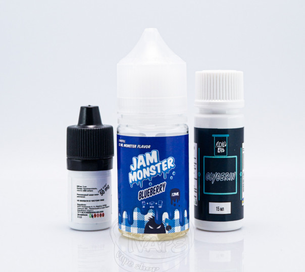 Рідина Jam Monster Salt Blueberry 30ml 50mg зі смаком чорничного джему (набір компонентів)