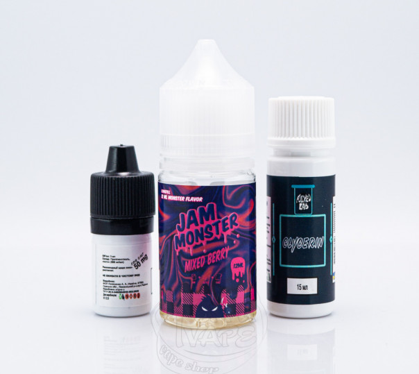 Рідина Jam Monster Salt Mixed Berry 30ml 50mg зі смаком ягідного джему (набір компонентів)