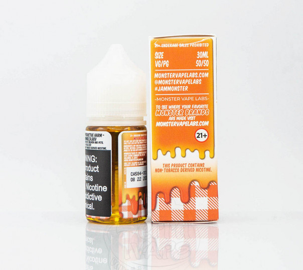 Рідина Jam Monster Salt Apricot 30ml 24mg на сольовому нікотині зі смаком абрикосового джему