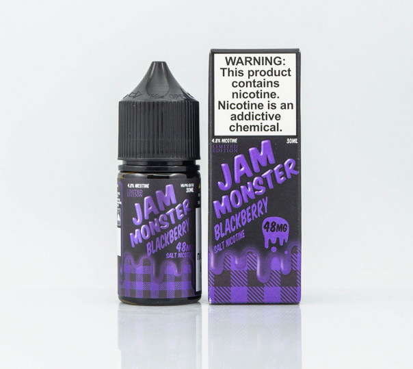 Жидкость Jam Monster Salt Blackberry 30ml 24mg на солевом никотине со вкусом ежевичного джема