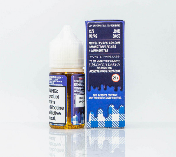 Жидкость Jam Monster Salt Blueberry 30ml 24mg на солевом никотине со вкусом черничного джема