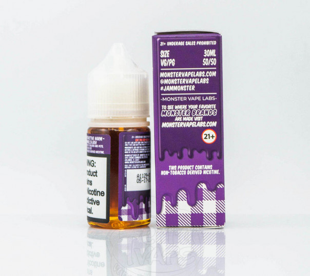 Рідина Jam Monster Salt Grape 30ml 24mg на сольовому нікотині зі смаком виноградного джему