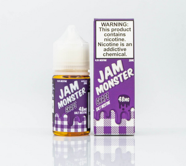 Жидкость Jam Monster Salt Grape 30ml 24mg на солевом никотине со вкусом виноградного джема