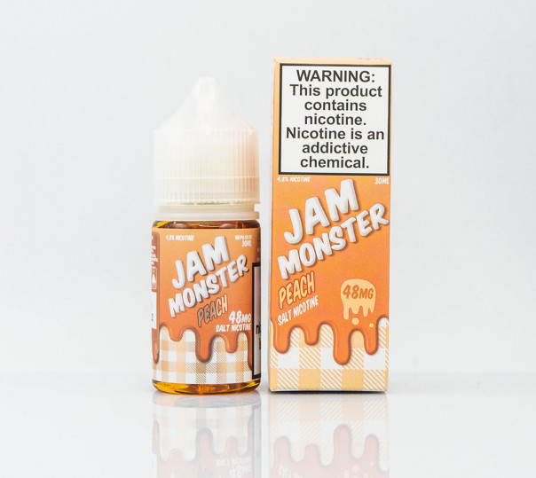 Жидкость Jam Monster Salt Peach 30ml 24mg на солевом никотине со вкусом персикового джема