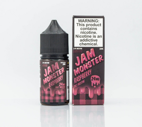 Рідина Jam Monster Salt Raspberry 30ml 24mg на сольовому нікотині зі смаком малинового джему