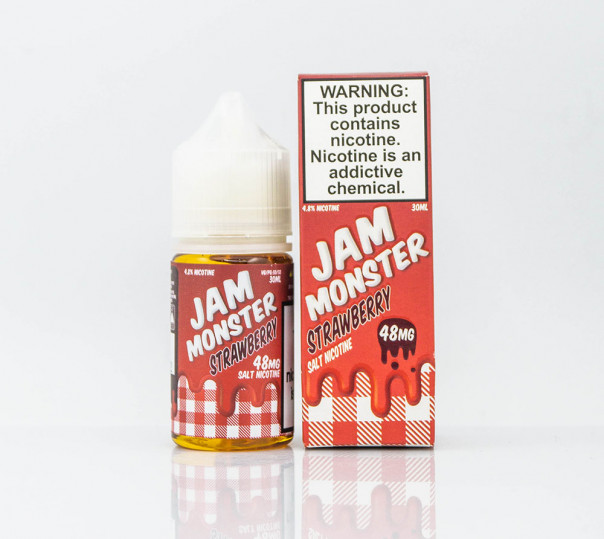 Рідина Jam Monster Salt Strawberry 30ml 24mg на сольовому нікотині зі смаком полуничного джему