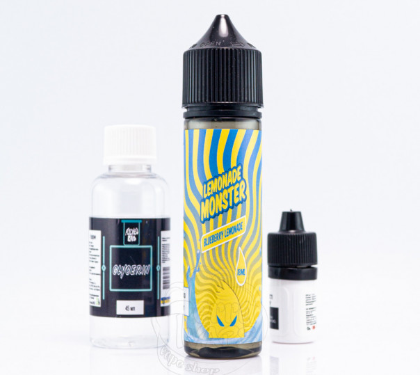 Рідина Lemonade Monster Organic Blueberry Lemonade 60ml 3mg зі смаком чорничного лимонаду (набір компонентів)