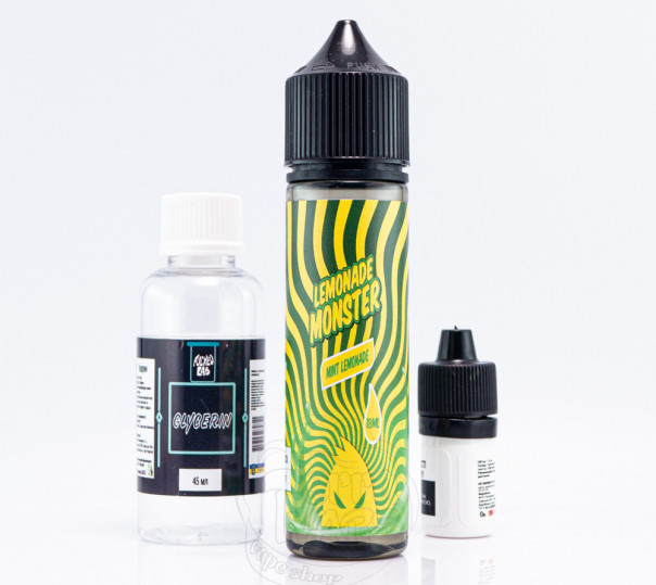 Рідина Lemonade Monster Organic Mint Lemonade 60ml 6mg зі смаком м'ятного лимонаду (набір компонентів)