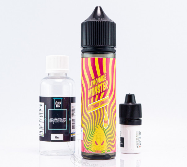 Рідина Lemonade Monster Organic Watermelon Lemonade 60ml 6mg зі смаком кавунового лимонаду (набір компонентів)