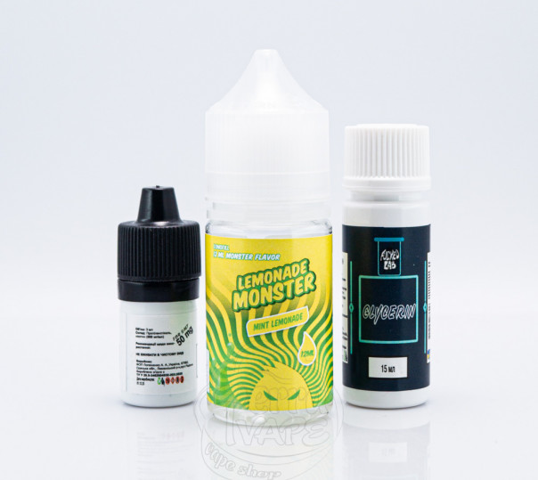 Жидкость Lemonade Monster Salt Mint Lemonade 30ml 50mg со вкусом лимонада с мятой (набор компонентов)