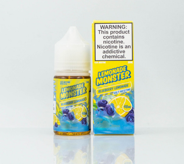 Рідина Lemonade Monster Salt Blueberry Lemonade 30ml 24mg на сольовому нікотині зі смаком чорничного лимонаду