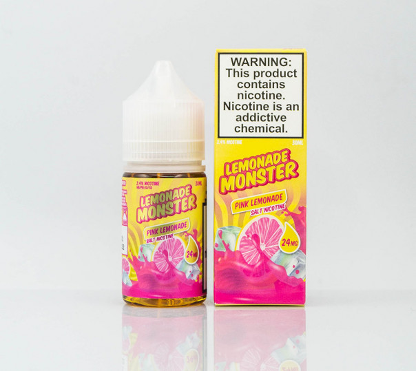 Жидкость Lemonade Monster Salt Pink Lemonade 30ml 24mg на солевом никотине со вкусом розового лимонада