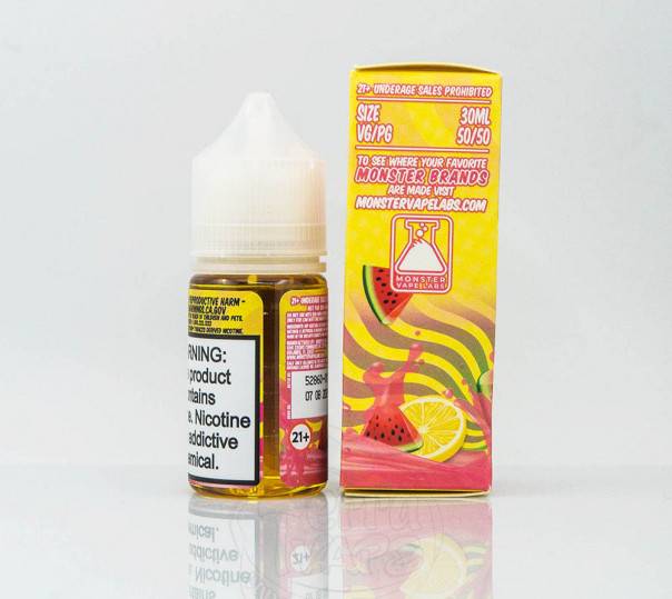 Рідина Lemonade Monster Salt Watermelon Lemonade 30ml 24mg на сольовому нікотині зі смаком кавунового лимонаду