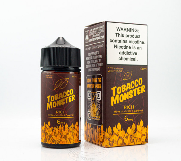 Рідина Tobacco Monster Organic Rich 100ml 3mg на органічному нікотині