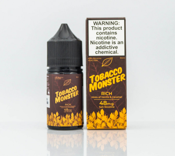 Жидкость Tobacco Monster Salt Rich 30ml 24mg на солевом никотине со вкусом табачки с орехом