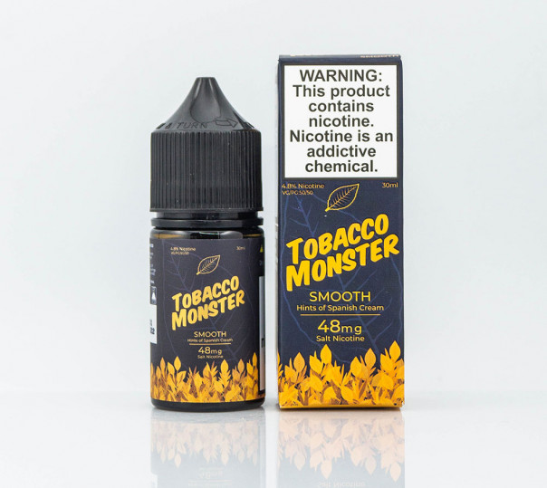 Жидкость Tobacco Monster Salt Smooth 30ml 24mg на солевом никотине со вкусом табачки с кремом