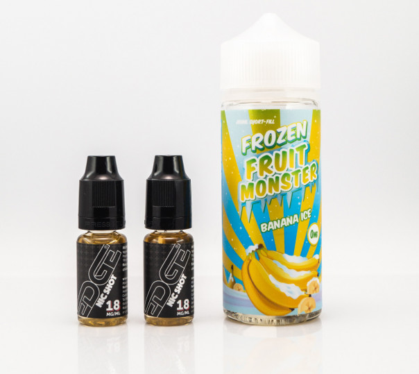 Рідина Frozen Fruit Monster Organic Shortfill Banana Ice 120ml 3mg на органічному нікотині зі смаком банану