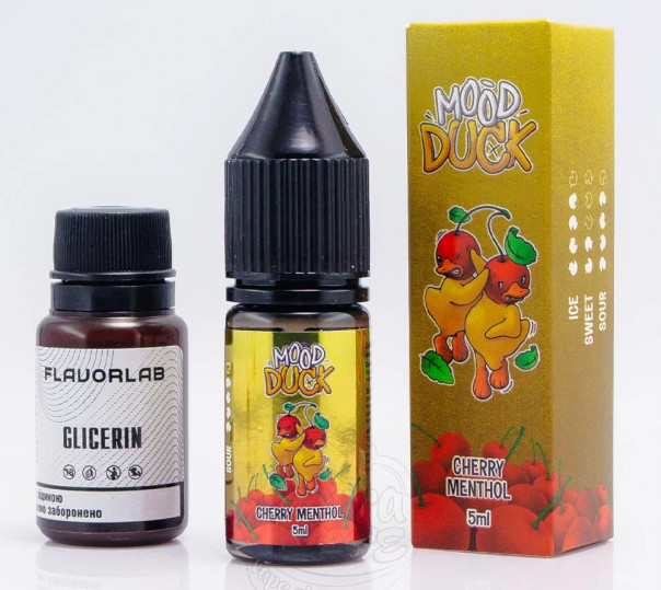 Рідина MoodDuck Salt Cherry Menthol 10ml 50mg зі смаком вишні з ментолом (набір компонентів)