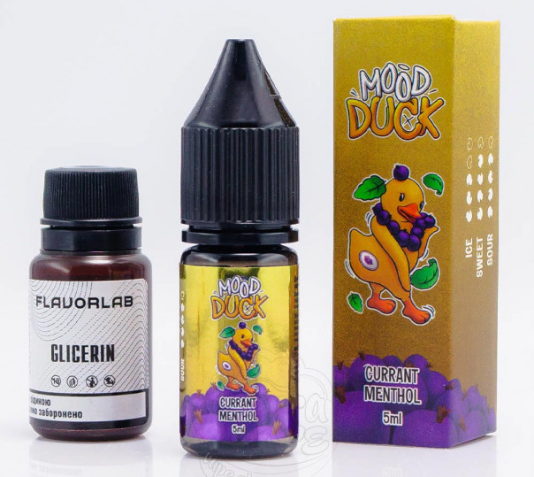 Рідина MoodDuck Salt Currant Menthol 10ml 50mg зі смаком смородини з ментолом (набір компонентів)