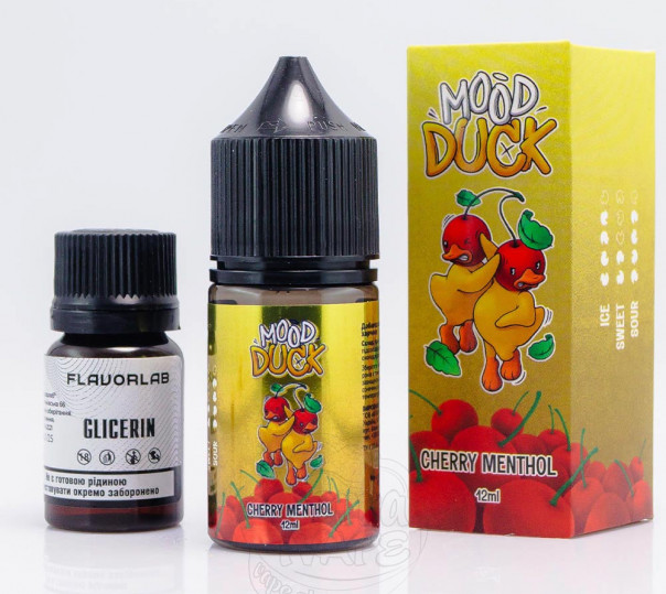 Рідина MoodDuck Salt Cherry Menthol 30ml 50mg зі смаком вишні та ментолу (набір компонентів)