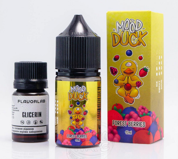 Жидкость MoodDuck Salt Forest Berries 30ml 50mg со вкусом лесных ягод (набор компонентов)