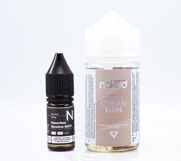 Naked100 Organic Shortfill Cuban Blend 50ml 0mg