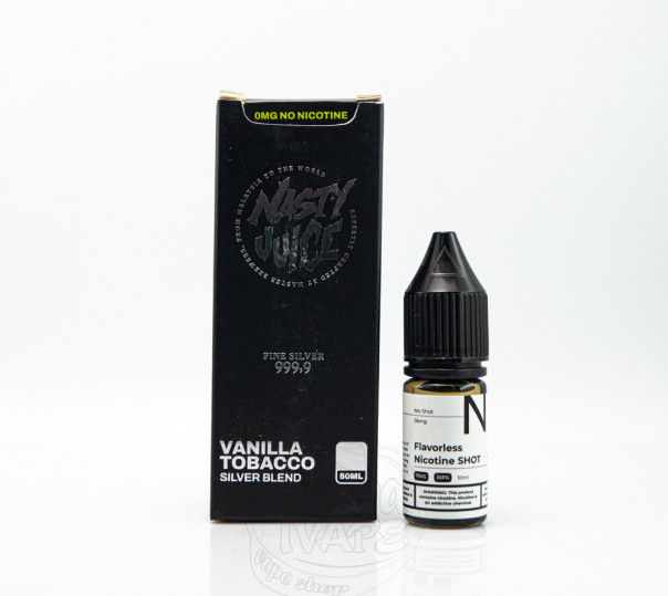 Жидкость Nasty Organic Vanilla Tobacco Silver Blend 60ml 3mg на органическом никотине