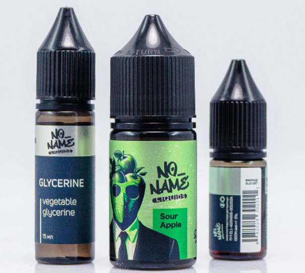 Рідина No name Salt Sour Apple 30ml 0mg зі смаком кислого яблука (набір компонентів)