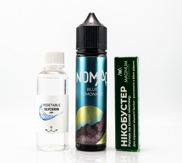 Рідина Nomad Organic Blue Lemonade 60ml 3mg (набір компонентів)