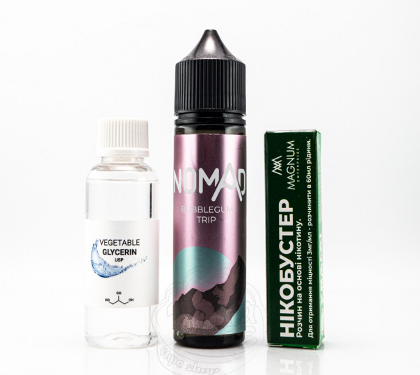 Рідина Nomad Organic Bubblegum Trip 60ml 6mg (набір компонентів)