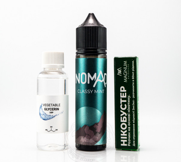 Рідина Nomad Organic Classy Mint 60ml 0mg (набір компонентів)