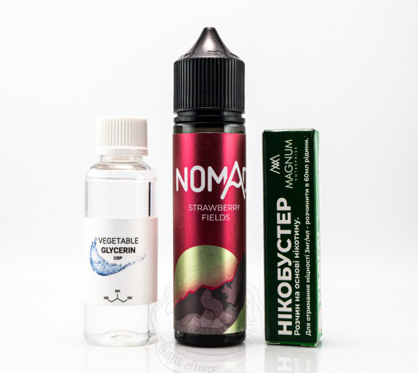 Рідина Nomad Organic Strawberry Fields 60ml 6mg (набір компонентів)