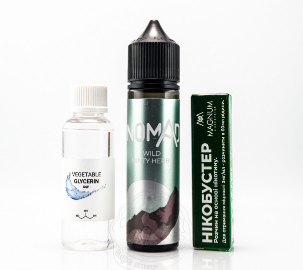 Жидкость Nomad Organic Wild Minty Herbs 60ml 3mg (набор компонентов)