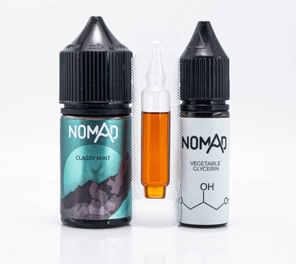 Рідина Nomad Salt Classy Mint 30ml 0mg зі смаком м'яти (набір компонентів)