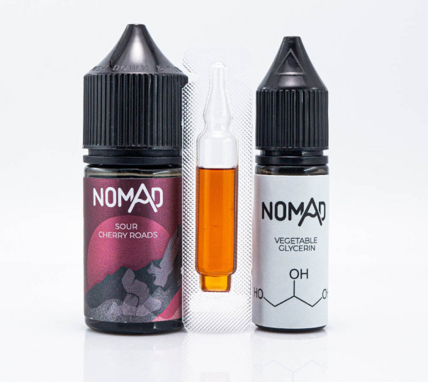 Жидкость Nomad Salt Sour Cherry Roads 30ml 0mg со вкусом вишни (набор компонентов)