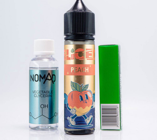 Жидкость Sliced Organic Peach 60ml 3mg (набор компонентов)