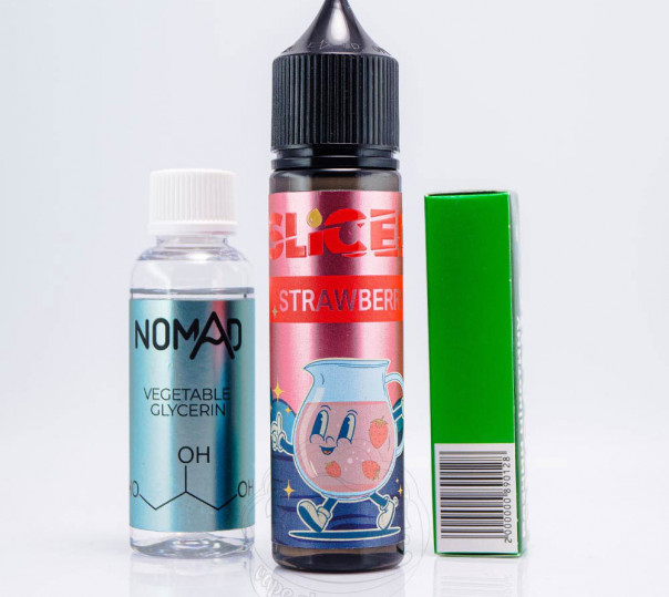 Жидкость Sliced Organic Strawberry 60ml 3mg (набор компонентов)