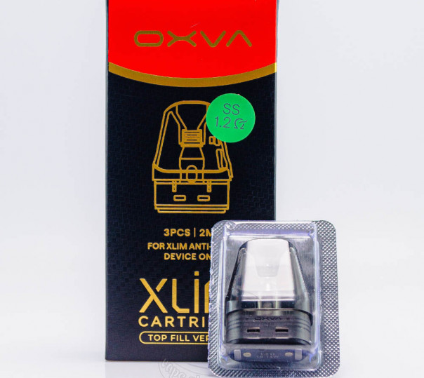 Картридж OXVA Xlim v3 Cartridge 2ml 1.2 Ом SS для многоразовой POD системы Xlim Pro 2 DNA Version