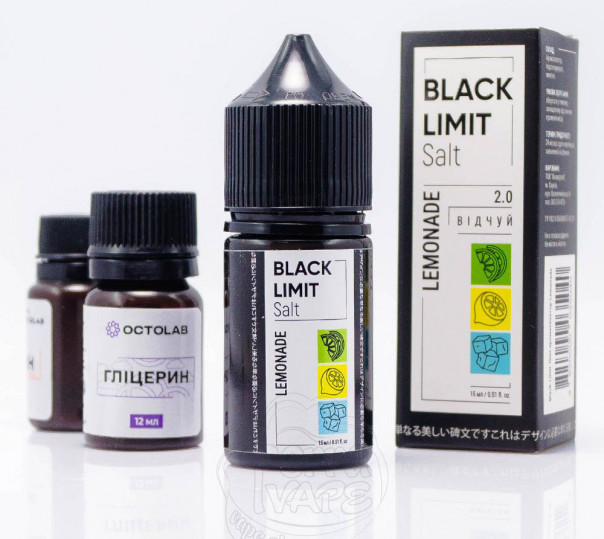 Жидкость Black Limit Salt Lemonade 30ml 50mg со вкусом лимонада (набор компонентов)